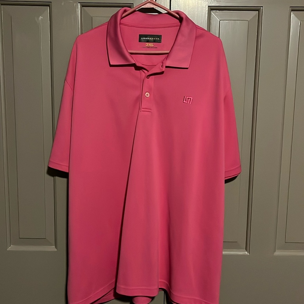 Loudmouth pink 3XL polo shirt.